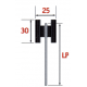 Chariot 25x30 - 4 galets plastique