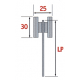 Chariot 25x30 2 galets plastique