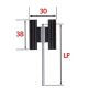 Chariot 30x38 - 2 galets plastique